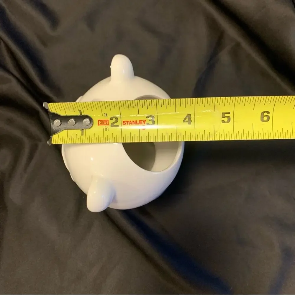 Angry Bear White Ceramic Vase